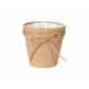 VASO TECIDO COM LAÇO 12,5X12CM CASTANHO  