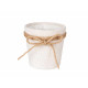 VASO TECIDO COM LAÇO 10X10CM BRANCO  