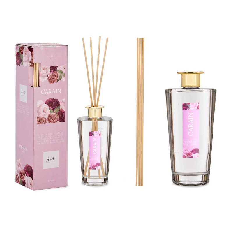 500ML VINTAGE ROSE POWDER DIFFUSER WITH STICKS  