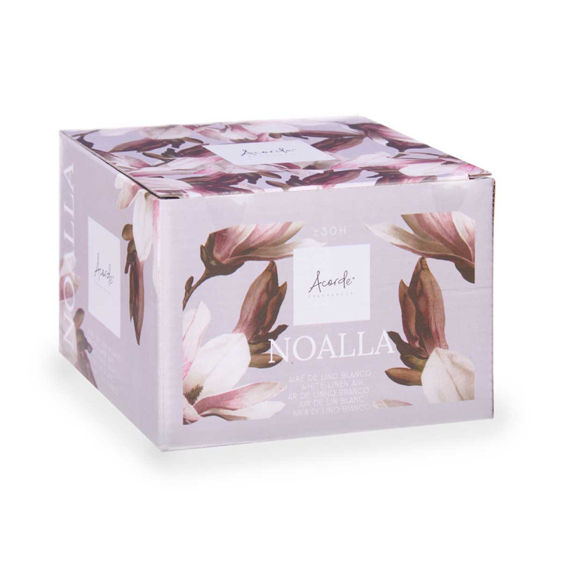 WHITE LINEN AIR CANDLE WITH GOLD LID