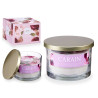 VELA VASO C TAPA DORADA ROSA POLVO DE ROSA VINTAG