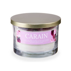 VELA VASO C TAPA DORADA ROSA POLVO DE ROSA VINTAG