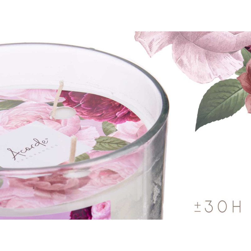 VELA VASO C TAPA DORADA ROSA POLVO DE ROSA VINTAG
