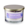 BOUGIE VERRE AC COUVERCLE DORE FLEUR D'AMBRE ET DE