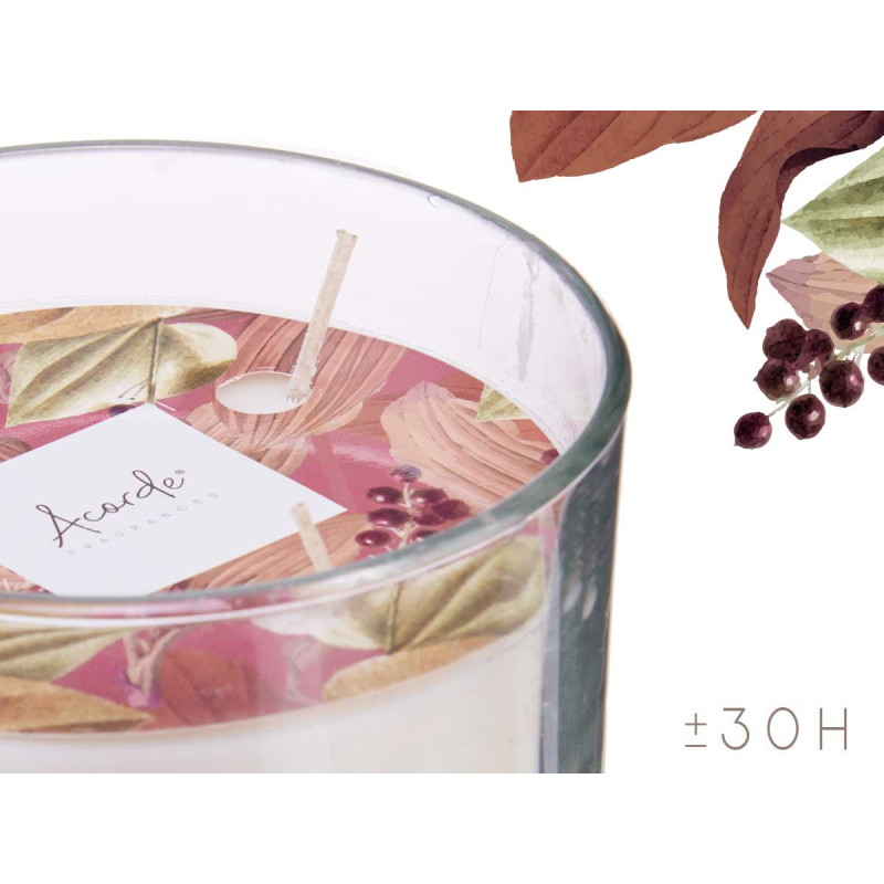 BOUGIE VERRE AC COUVERCLE DORE GRENADE SAUVAGE