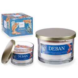 BOUGIE VERRE AC COUVERCE DORE NÉNUPHAR ET FIGUE DO