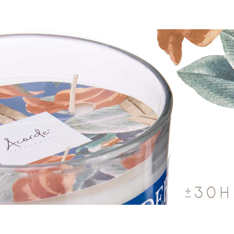 BOUGIE VERRE AC COUVERCE DORE NÉNUPHAR ET FIGUE DO