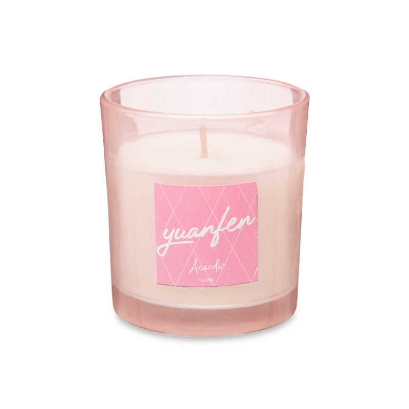 BOUGIE VERRE 120GR PIVOINE