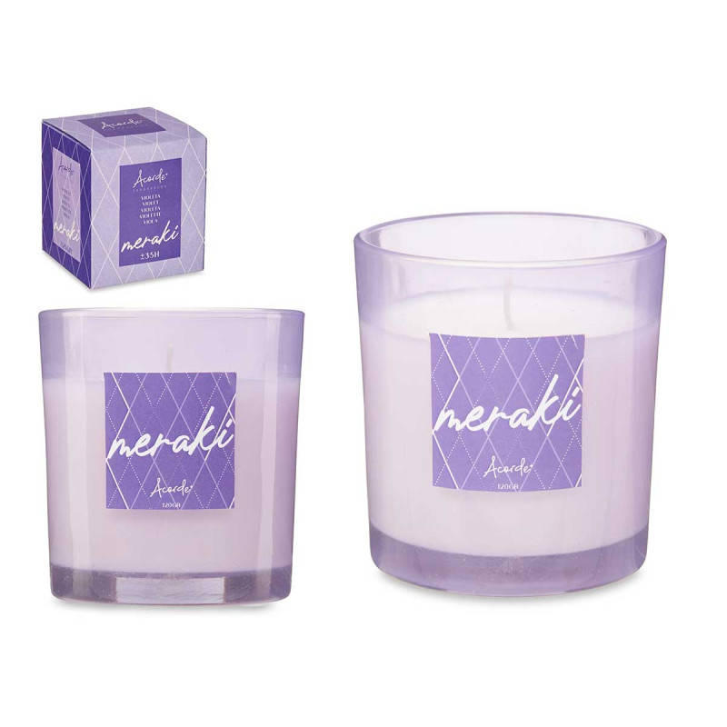BOUGIE VERRE 120GR VIOLETTE
