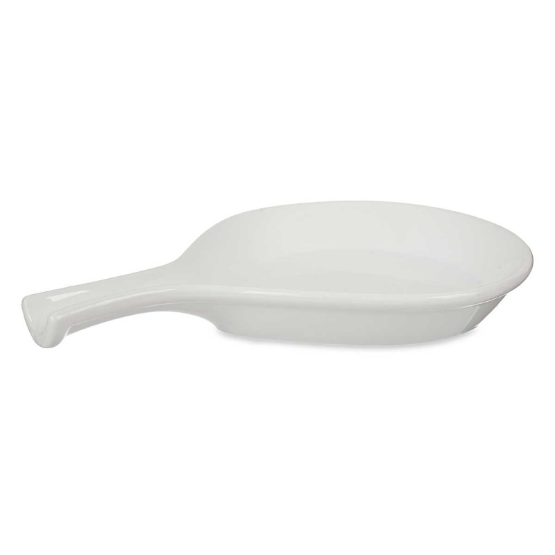 29CM WHITE PORCELAIN SPOON REST