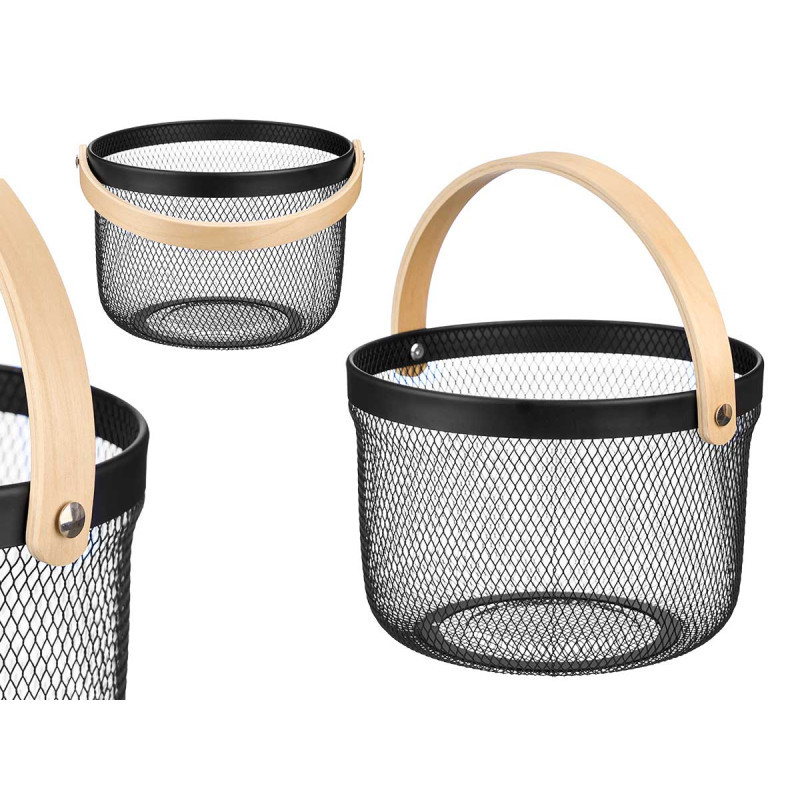 ROUNDED BASKET HANDLE BLACK