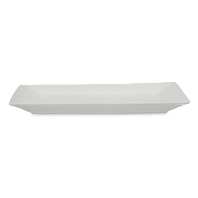 VASSOIO RETTANG PORCELLANA BIANCA 37CM