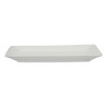 TRAVESSA PORCELANA BRANCA RECTANGULAR 37CM