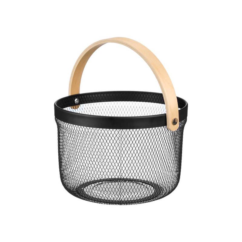 CESTA ROTONDA MANICO NERO