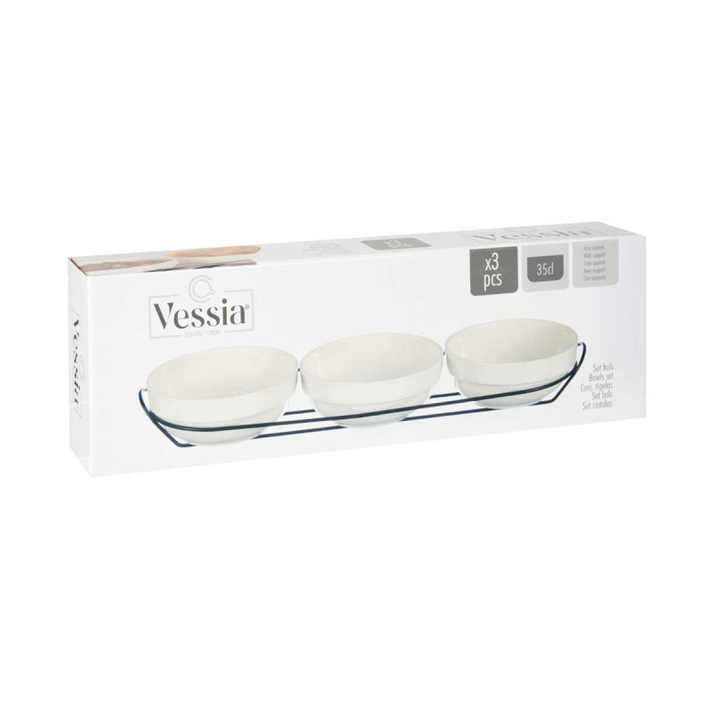 SET 3 CIOTOLE PORCEL BIANCA 350 ML SUPPORT