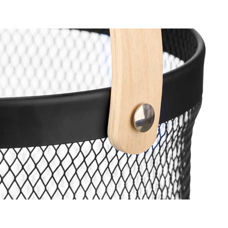 CESTA ROTONDA MANICO NERO