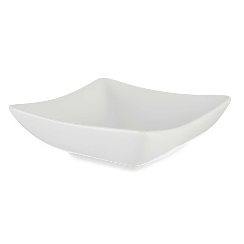 SET 6 12CM SQUARE WHITE PORCELAIN APERITIF BOWL