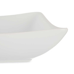 SET 6 BOLS PORCELAINE BLANC APERITIF CARRE 12CM