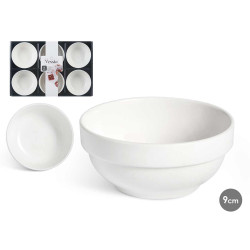 SET 6 CIOTOLE APERITIVO PORCEL BIANCA 9 CM
