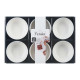 SET 6 9CM WHITE PORCELAIN APERITIF BOWL