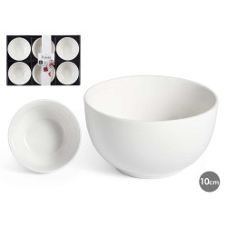 SET 6 CIOTOLE APERITIVO PORCEL BIANCA 10CM