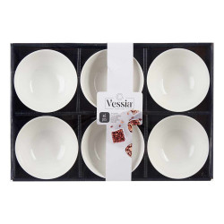 SET 6 10CM WHITE PORCELAIN APERITIF BOWL