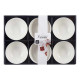 SET 6 BOLS PORCELAINE BLANC APERITIF 10CM
