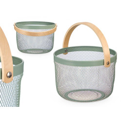 CESTA ROTONDA MANICO VERDE