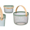 CESTA ROTONDA MANICO VERDE