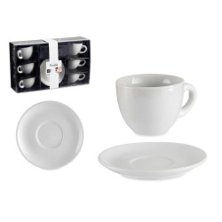 SET 6 TAZZE CAFFÈ PORCEL BIANCA PIATT 150ML