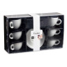 SET 6 TAZZE CAFFÈ PORCEL BIANCA PIATT 150ML