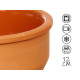 SET 6 PENTOLE TERRACOTTA 12 CM COLOR MARRONE