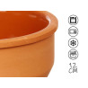 SET 6 PENTOLE TERRACOTTA 12 CM COLOR MARRONE