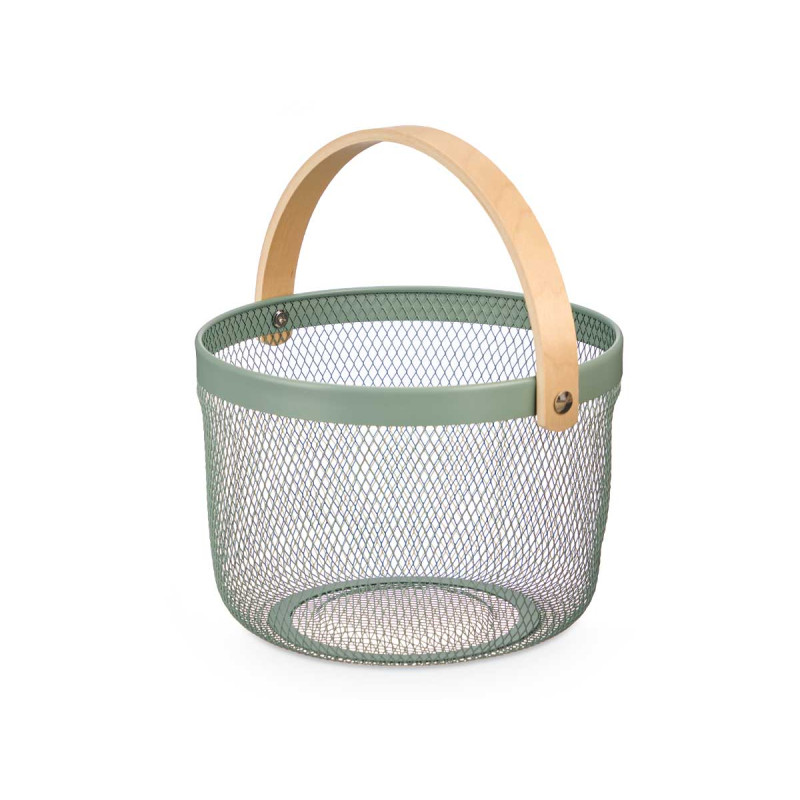 CESTA ROTONDA MANICO VERDE