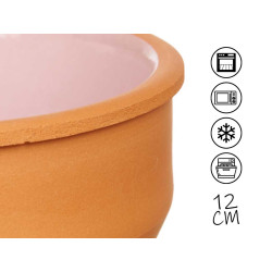 CONJ 6 CAÇAROLAS DE BARRO 12 CM ROSA