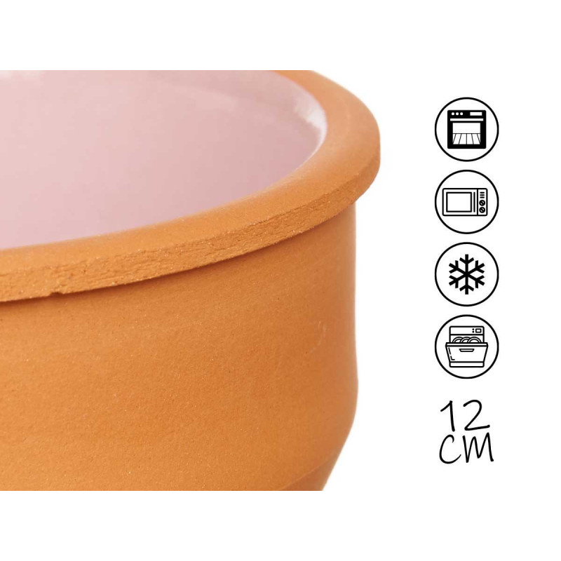 SET 6 CASSEROLES ARGILE 12 CM COULEUR ROSE