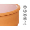 SET 6 CASSEROLES ARGILE 12 CM COULEUR ROSE