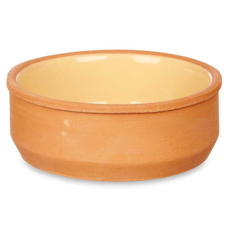 CONJ 6 CAÇAROLAS DE BARRO 12 CM COR MOSTARDA