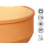 SET 6 CASSEROLES ARGILE 12 CM COULEUR MOUTARDE