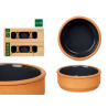 SET 6 CASSEROLES ARGILE 12 CM COULEUR NOIR