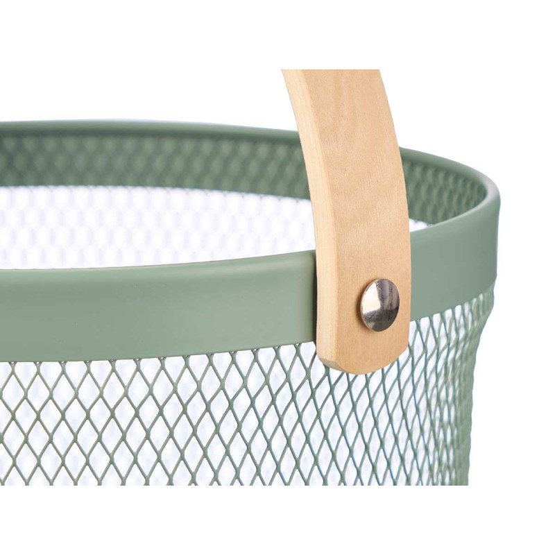 CESTA ROTONDA MANICO VERDE