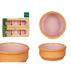 SET 6 CASSEROLES ARGILE 8 CM COULEUR ROSE