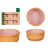 CONJ 6 CAÇAROLAS DE BARRO 8 CM ROSA