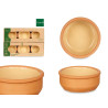 SET 6 CASSEROLES ARGILE 8 CM COULEUR MOUTARDE