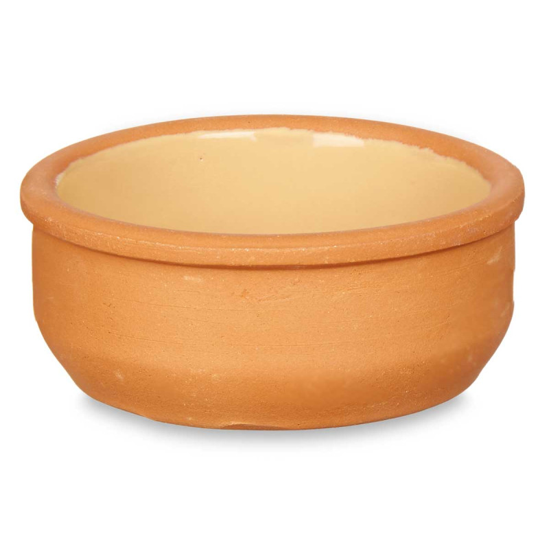 SET 6 CASSEROLES ARGILE 8 CM COULEUR MOUTARDE
