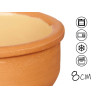 SET 6 CASSEROLES ARGILE 8 CM COULEUR MOUTARDE
