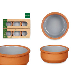 SET 6 CAZUELAS BARRO 8 CM COLOR GRIS