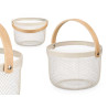 CESTA ROTONDA MANICO CREMA