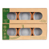 SET 6 8CM GREY CLAY POT 