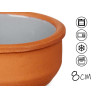 SET 6 8CM GREY CLAY POT 
